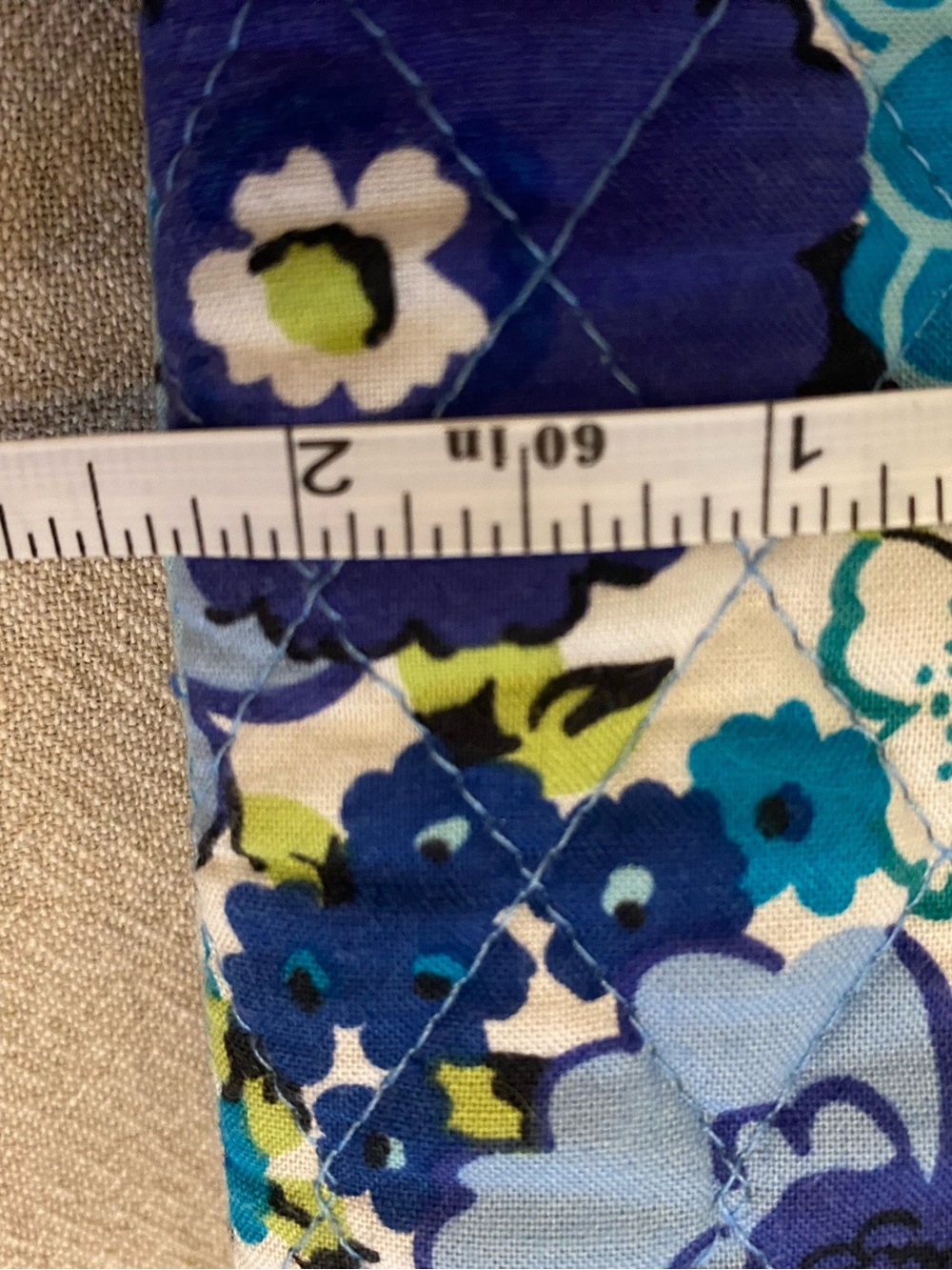 Vera Bradley Quilted Floral Crossbody Bag - Blue Multi - Picture 8 of 10